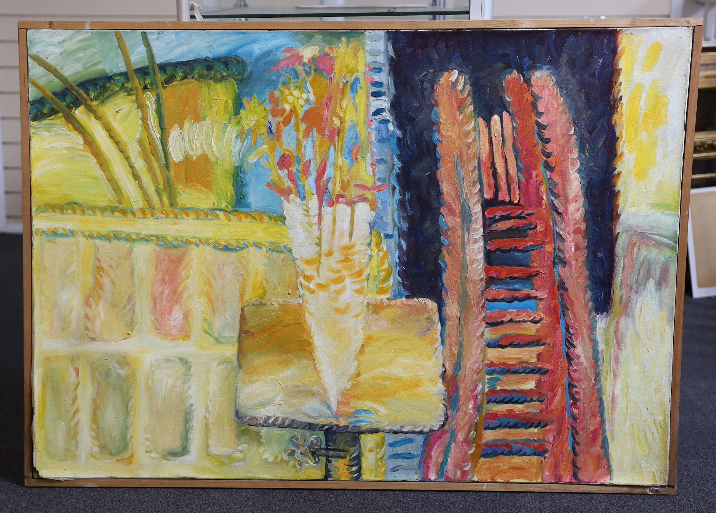 Adrienne Blake, Still life, oil on canvas, 87 x 123cm
